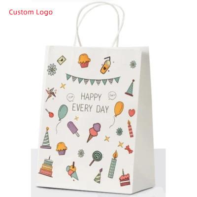 China Hdpk Logo Handle Pink Paper Bag Recyclable Professional Manufacture Custom Environmentally Friendly Recyclable For Small Gift for sale