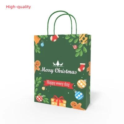 China Recyclable Hdpk Stain Christmas Exclusive Tote Paper Shopping Packaging Paper Bag for sale