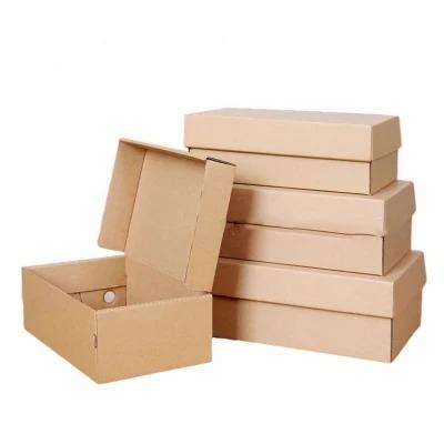 China Luxury Recycled Cardboard Corrugated Shoe Sneaker Paper Materials Shoe Box Printing Paper Box Wholesale Shoes Packaging for sale