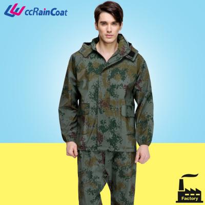 China High Quality Rubber Material Integral Rain Suit Rain Coat Military for sale