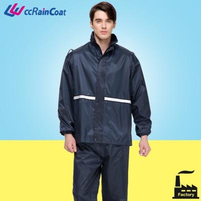 China Rainy/traveling/fishing/promotion long waist quality men's raining jacket with pants for sale