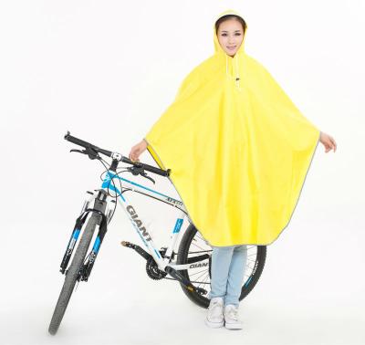 China Yellow Polyester PVC Rainproof Rain Recycling Poncho for sale