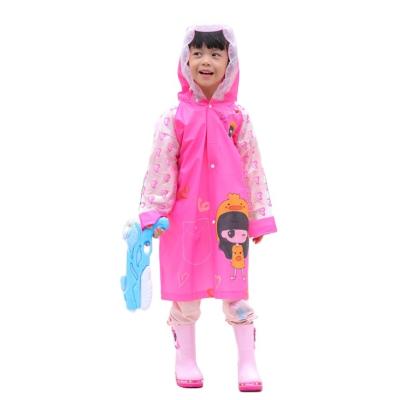 China Factory Wholesale Cute Colorful PVC Raincoat Bachelorette Raincoats Long For Kids Children Raincoats With School Bag Space for sale