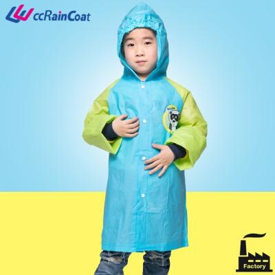 China Plastic Raincoat Panda Design PVC Kids Rain Coat for sale