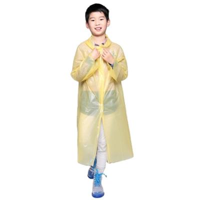 China Soft Kids Raincoat PEVA Waterproof Custom Long Full Body for sale