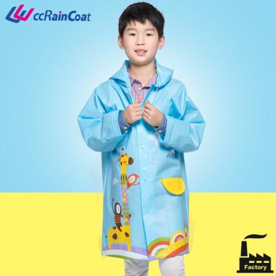 China EVA Cartoon Printing Teenage Eva Raincoats For Kid for sale