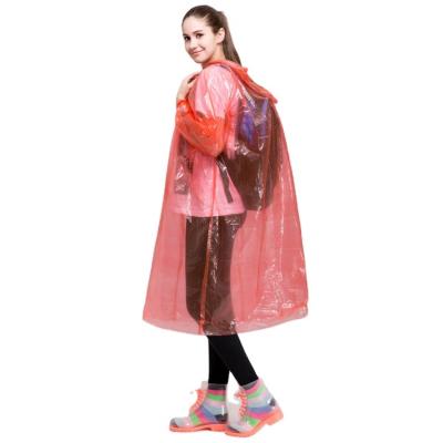 China Single Person Raincoat PE Rain Poncho Disposable Factory Price Good Quality Custom Design for sale