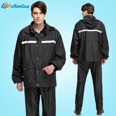 China Adult Breathable Rain Suit Raincoat Waterproof Police Raincoat With Hood for sale