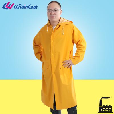 China Yellow Rain Suit PVC Polyester Rainsuit for sale