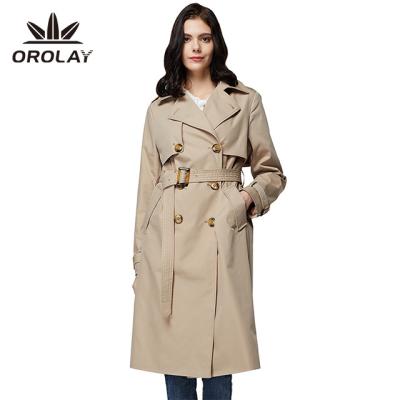 China Breathable Drop Shipping Long Trench Coat Down Long Jacket Women for sale