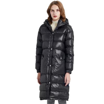 China Anti-wrinkle supplier varsity jackets women long down coat for sale