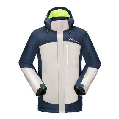 China Orolay Ski Jacket Mountain Men Rain Jackets Windproof Anti-UV With Hood Bubble Coat for sale