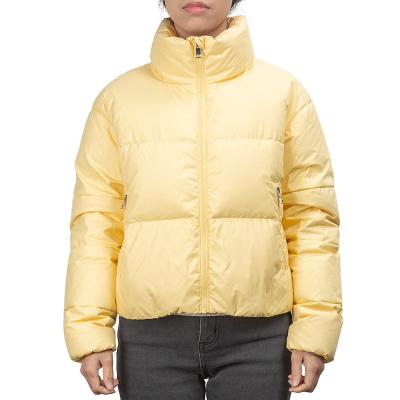 China Wholesale Stripper Cropped Coat Windproof Solid Color Padded Down Women Jacket for sale