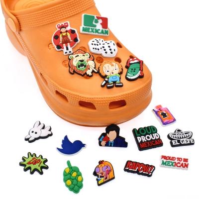 China New Arrival PVC Rubber Shoe Washable Charms Children Clog Shoe Accessories for sale