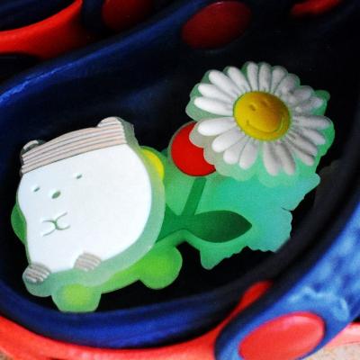 China Clog Charm Wholesale Glow In The Dark Shoe Charms Bling Shoe Accessories for sale