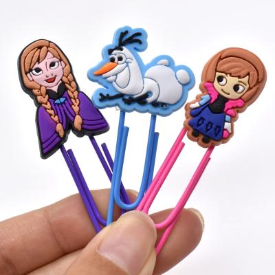 China Wholesale Custom Cute Metal Princess PVC Snowman Bookmark For Kids Students Teachers Office Supplies for sale