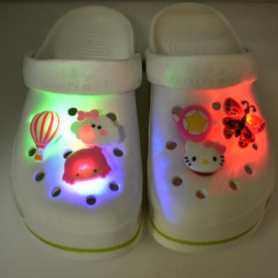 China Light Charms Popular Shiny Luminous Lighting Shoe Charms For Clogs With LED Light For Party for sale