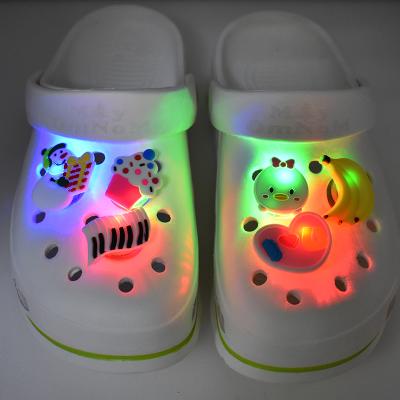 China Clog charm light at night charms shining flashing shoe charms for clogs for sale