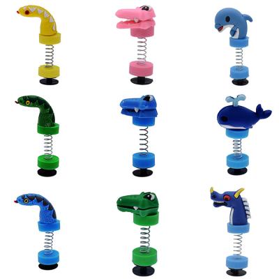 China New Trend 3d Dinosaur Dolphin Snake Spring Hobble Washable Shoe Charm For Shoe Decoration for sale