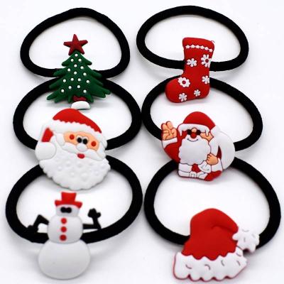 China With Cartoon Charms Wholesale Set Princess Christmas Elastic Hair Accessories For Kid Girl for sale