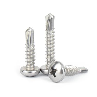 China Feed Equipment Stainless Steel Round Head Self Drilling Tail Screw 304/410/316 Galvanized Pan Head Dovetail Tapping Screw for sale