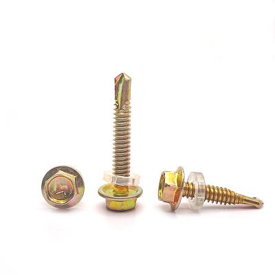 China Coarse Thread Flange Hex Head Self Drilling Screws for sale