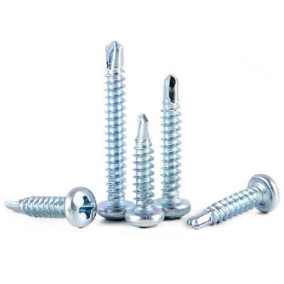 China Self-drilling Dovetail Manufacturers Selling Galvanized Self-drilling Big Flat Head Drill Tail Screw for sale