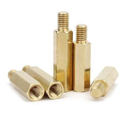 China Hex single hex copper mainboard column m5m6 heavy industry column m3m4 isolation head column chassis stud hex screw for sale