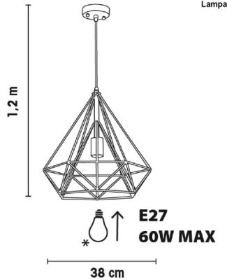 China Modern E27 Base Indusrial Pendant Lights Iron Loft Cage Pyramid Pendant Lamp Modern Industrial Metal Hanging Lamp for sale