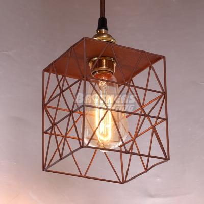 China Factory direct sale retro antique vintage iron cage pendant light for decoration bar home cafe for sale