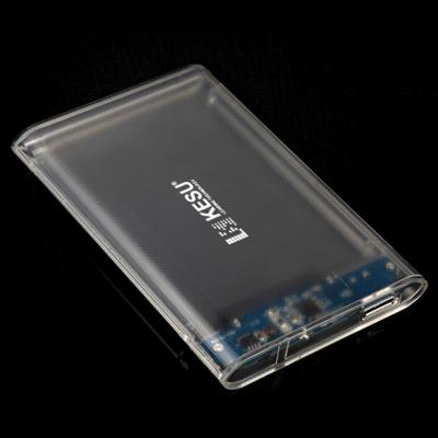 China Expanded with super speed UASP portatil transparent externo duro disco carcasa usb 3.0 external hdd enclosure transparent wholesale 2.5