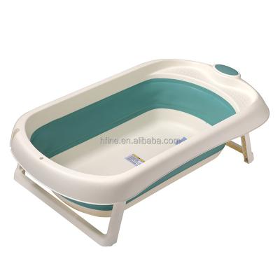 China Eco-freindly Low Price Thermometer Foldable Baby Tub Bath Tub with Temperature Display for Newborn for sale