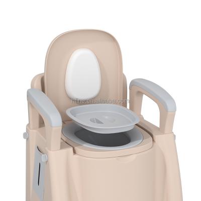 China Modern Portable Toilet With PU Seat For Elder Unibody Design High Quality 45cm Plastic Seat Height for sale