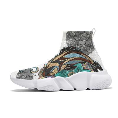 China Cushioning Light Weight And Breathable Mens Basketball Shoes Custom Graphics Premium Fashion Mens Summer Running Shoes Sneakers for sale