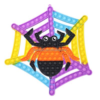 China 2021 big size cobweb silicone push snap bubble amusement fidgety person toy eco-friendly new design wholesale new for sale