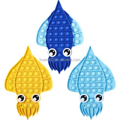 China Wholesale 2021New Creative And Imaginative Eco-Friendly Design Sensory Pressure Relief Push Button Toy Kids Push Bubble Squid for sale