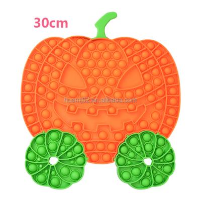 China 2021 New Design Eco-friendly Silicone Big Size Decompression Push Snap Pumpkin Doll Colorful Bouncy Person Pops Up Bubble Bouncy Person Toy For Kids Bouncy Toys for sale