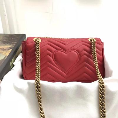 China Waterproof Famous Designer Luxury Women's Genuine Leather Chain Cowhide Shoulder Bags High Quality Ladies Fashion Brand Crossbody Bag for sale