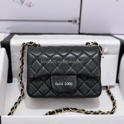 China Waterproof Top Quality Handbag Luxury Designer Diamond Lattice quilted quilted crossbody bag for ladies chain Sheepskin style mini Bags 115 for sale