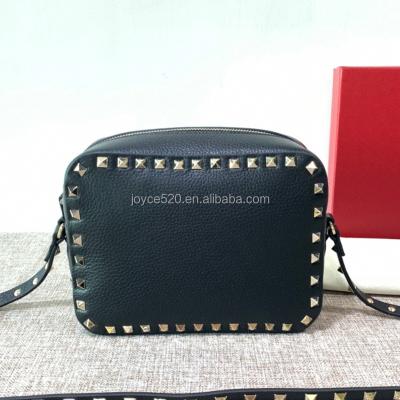 China Waterproof Best Selling 2022 New Fashion Top Quality Handbags Rivet Sling Bags For Women Shoulder bag Girls Genuine Leather Crossbody Bags for sale