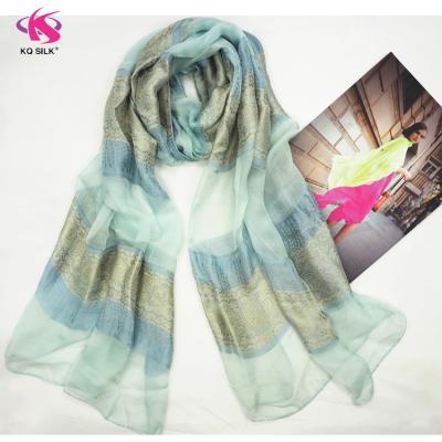 China Long Rising Action Yarn Dyed Paisley Jacquard Scarf Solid Color Blend Silk Viscous Scarves For Women for sale