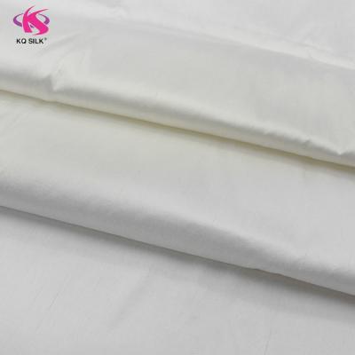 China Plain running hex yarn dyed white dupioni silk fabric bridal silk fabric for sale