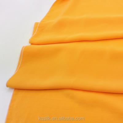 China Plain High End Soft Drapery Sand Wash Plain Dyed Crepe De Chine Solid Silk Fabric For Lady Garments for sale