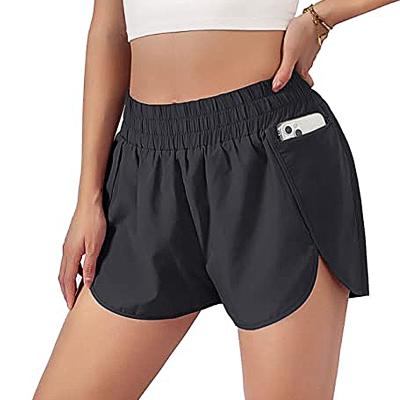 China Breathbable QUICK DRY Fabric Short Pants For Women Shorts With Pockets High Waist Workout Routine Wear for sale