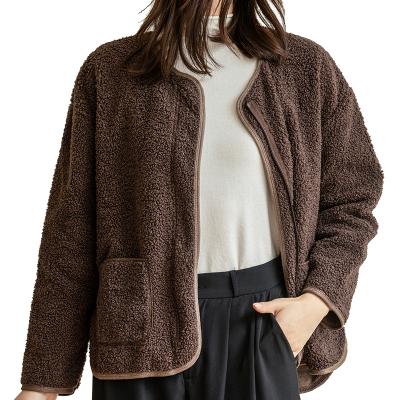 China Anti-wrinkle jacket women thicken plush casual loose cardigan sweater women's winter warm thin long sleeve cardigan for sale