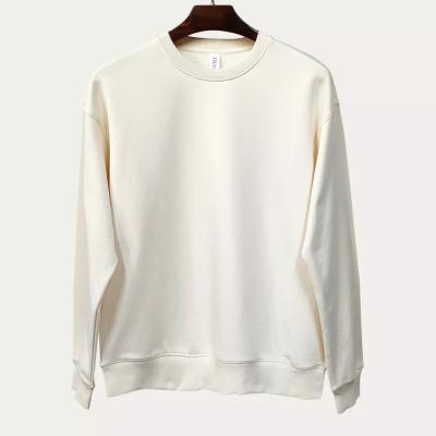 China Anti-Wrinkle 250g Cotton Blend Fleece White Custom Sweatshirt Unisex Inner Sweater for sale