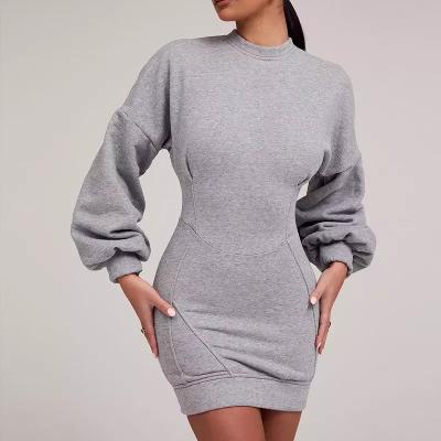 China Custom Body Dresses 2022 Professional Women Anti-wrinkle Manufacturer Casual Sweatshirt Jumper Dress for sale