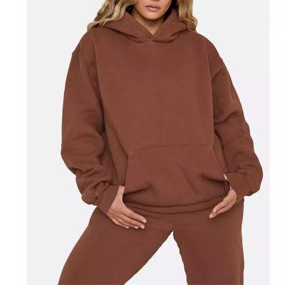 China New Color Anti-wrinkle Winter High Quality Basic Wear Core Pocket Women Solid Color Hoodie Ladies Loungewear Sports Sweatshirts for sale