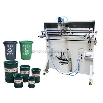 China Printing Shops Semi Automatic Curved Single Color Flowerpot Bucket Screen Printing Machine Outdoor Equipment for sale