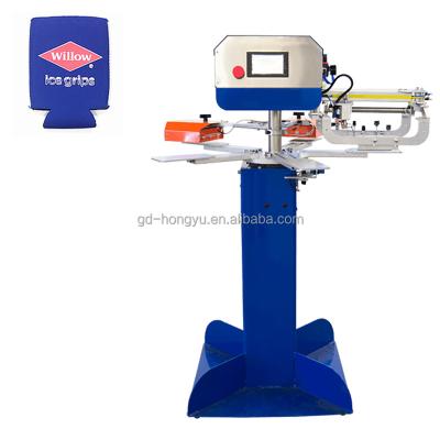 China Retail neoprene koozies wrapper screen printing machine ripid rotary table printer for sale